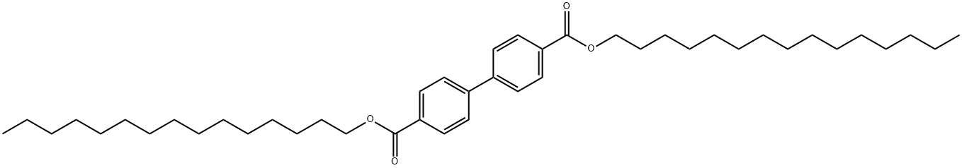 [1,1'-Biphenyl]-4,4'-dicarboxylic acid, dipentadecyl ester Struktur