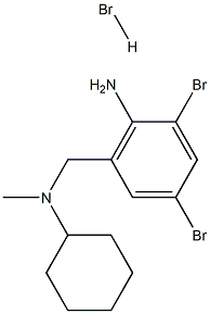 2,4-dibromo-6-{[cyclohexyl(methyl)amino]methyl}aniline hydrobromide Struktur