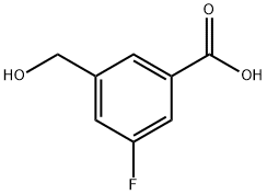 3-Fluoro-5-(hydroxymethyl)benzoic Acid Struktur