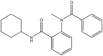 2-[benzoyl(methyl)amino]-N-cyclohexylbenzamide Struktur