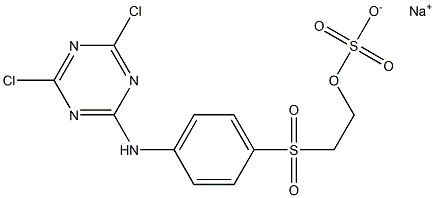 sodium 2-[[4-[(4,6-dichloro-1,3,5-triazin-2-yl)amino]phenyl]sulfonyl]ethyl sulfate Struktur