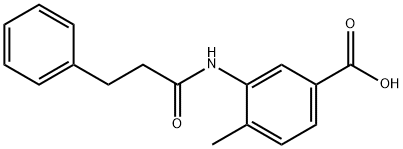 4-methyl-3-[(3-phenylpropanoyl)amino]benzoic acid Struktur