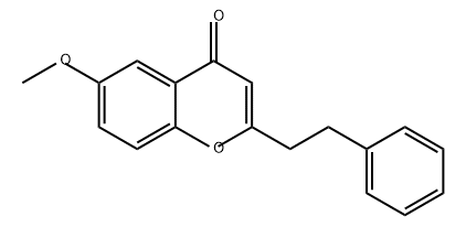 4H-1-Benzopyran-4-one, 6-methoxy-2-(2-phenylethyl)- Struktur