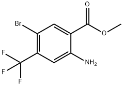 2-Amino-5-bromo-4-trifluoromethyl-benzoic acid methyl ester Struktur