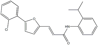 (2E)-3-[5-(2-chlorophenyl)furan-2-yl]-N-[2-(propan-2-yl)phenyl]prop-2-enamide Struktur