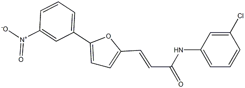 (2E)-N-(3-chlorophenyl)-3-[5-(3-nitrophenyl)furan-2-yl]prop-2-enamide Struktur