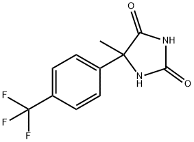 5-methyl-5-[4-(trifluoromethyl)phenyl]imidazolidine-2,4-dione Struktur