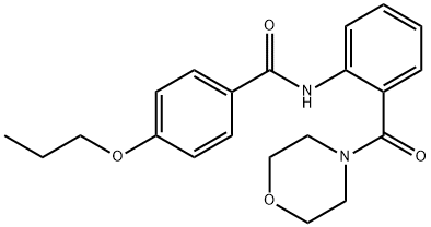 N-[2-(4-morpholinylcarbonyl)phenyl]-4-propoxybenzamide Struktur