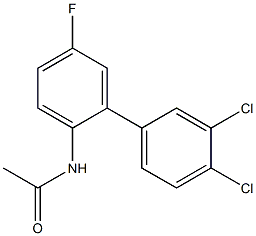 N-{3',4'-dichloro-5-fluoro-[1,1'-biphenyl]-2-yl}acetamide Struktur