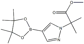 methyl 2-methyl-2-(4-(4,4,5,5-tetramethyl-1,3,2-dioxaborolan-2-yl)-1H-pyrazol-1-yl)propanoate Struktur