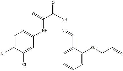 N-(3,4-dichlorophenyl)-1-{N'-[(1E)-[2-(prop-2-en-1-yloxy)phenyl]methylidene]hydrazinecarbonyl}formamide Struktur