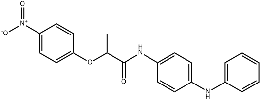 N-(4-anilinophenyl)-2-(4-nitrophenoxy)propanamide Struktur