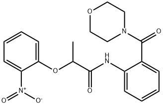 N-[2-(4-morpholinylcarbonyl)phenyl]-2-(2-nitrophenoxy)propanamide Struktur