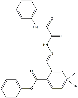 4-bromo-2-[(1E)-{[(phenylcarbamoyl)formamido]imino}methyl]phenyl 4-methylbenzoate Struktur