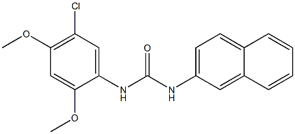 N-(5-CHLORO-2,4-DIMETHOXYPHENYL)-N'-(2-NAPHTHYL)UREA Struktur