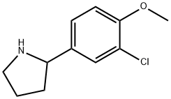 2-(3-chloro-4-methoxyphenyl)pyrrolidine Struktur