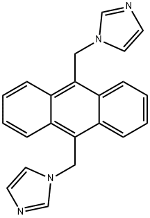 1H-Imidazole, 1,1'-[9,10-anthracenediylbis(methylene)]bis- Struktur