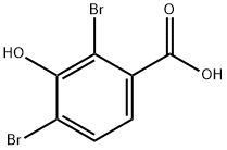 2,4-dibromo-3-hydroxybenzoic acid Struktur