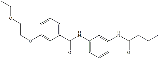 N-[3-(butyrylamino)phenyl]-3-(2-ethoxyethoxy)benzamide Struktur