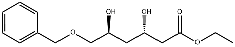 (3r,5s)-ethyl-6-benzyloxy-3,5- dihydroxyhexanoate Struktur