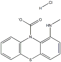 methylamino phenothiazine-10-carboxylate hydrochloride Structure