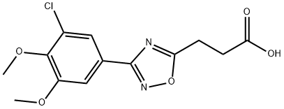 3-[3-(3-chloro-4,5-dimethoxyphenyl)-1,2,4-oxadiazol-5-yl]propanoic acid Struktur