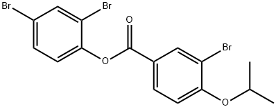 2,4-dibromophenyl 3-bromo-4-isopropoxybenzoate Struktur