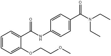 N-{4-[(diethylamino)carbonyl]phenyl}-2-(2-methoxyethoxy)benzamide Struktur