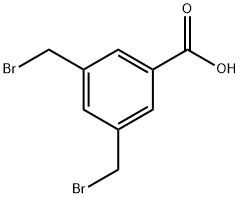 3,5-bis(bromomethyl)benzoic acid Struktur