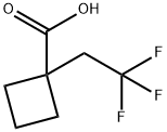 1-(2,2,2-trifluoroethyl)cyclobutane-1-carboxylic acid Struktur