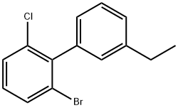 2-bromo-6-chloro-3'-ethylbiphenyl Struktur