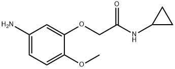 2-(5-amino-2-methoxyphenoxy)-N-cyclopropylacetamide Struktur