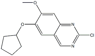 2-chloro-6-(cyclopentyloxy)-7-methoxyquinazoline Struktur