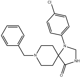 1,3,8-Triazaspiro[4.5]decan-4-one, 1-(4-chlorophenyl)-8-(phenylmethyl)- Struktur