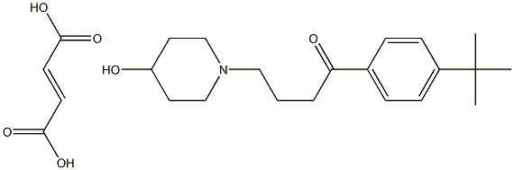 1-(3-(p-tertbutylbenzoyl)-propyl)-4-hydroxypiperidine fumarate Struktur