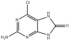 2-amino-6-chloro-7,9-dihydro-purin-8-one Struktur