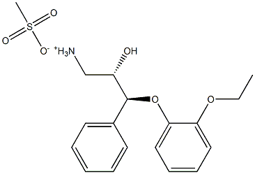 (2S,3S)-3-(2-ethoxyphenoxy)-2-hydroxy-3-phenylpropylammonium methanesulfonate Struktur