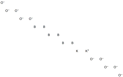 Dipotassium hexaboron decaoxide Struktur