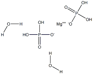 Magnesium dihydrogen orthophosphate dihydrate Struktur