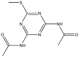 2-methylthio-4,6-(diethylamino)-1,3,5-triazine Struktur