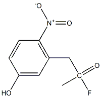 2-fluoro 3-hydroxy-6-nitrophenyl acetone Struktur