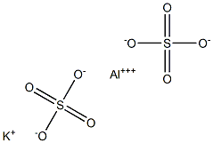 Aluminum potassium sulfate crystals Struktur