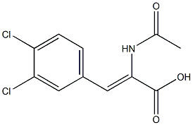 2-acetamido-3-(3,4-dichlorophenyl)-acrylic acid Struktur