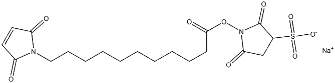 N-(11-Maleimidoundecanoyloxy)sulfosuccinimide,sodiumsalt Struktur