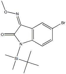 (3Z)-5-Bromo-1-[tert-butyl(dimethyl)silyl]-1H-indole-2,3-dione 3-(O-me thyloxime) Struktur