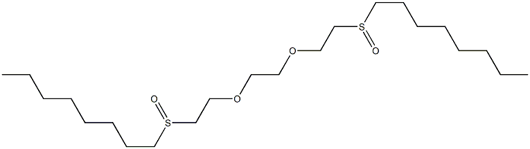 1-(2-{2-[2-(Octane-1-sulfinyl)-ethoxy]-ethoxy}-ethanesulfinyl)-octane Struktur