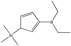 1,4-Cyclopentadiene, 1-(diethylboryl)-3-(trimethylsilyl)- Struktur