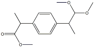 Methyl 2-[4-(2,2-dimethoxy-1-methylethyl)phenyl]propanoate Struktur