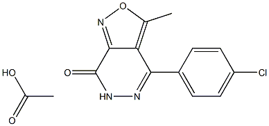 3-methyl-4-(4-chlorophenyl)isoxazolo(3,4-d)pyridazin-7(6H)-one acetic acid Struktur