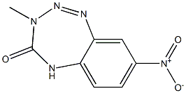 8-nitro-3-methyl-benzo-1,2,3,5-tetrazepin-4(3H)-one Struktur